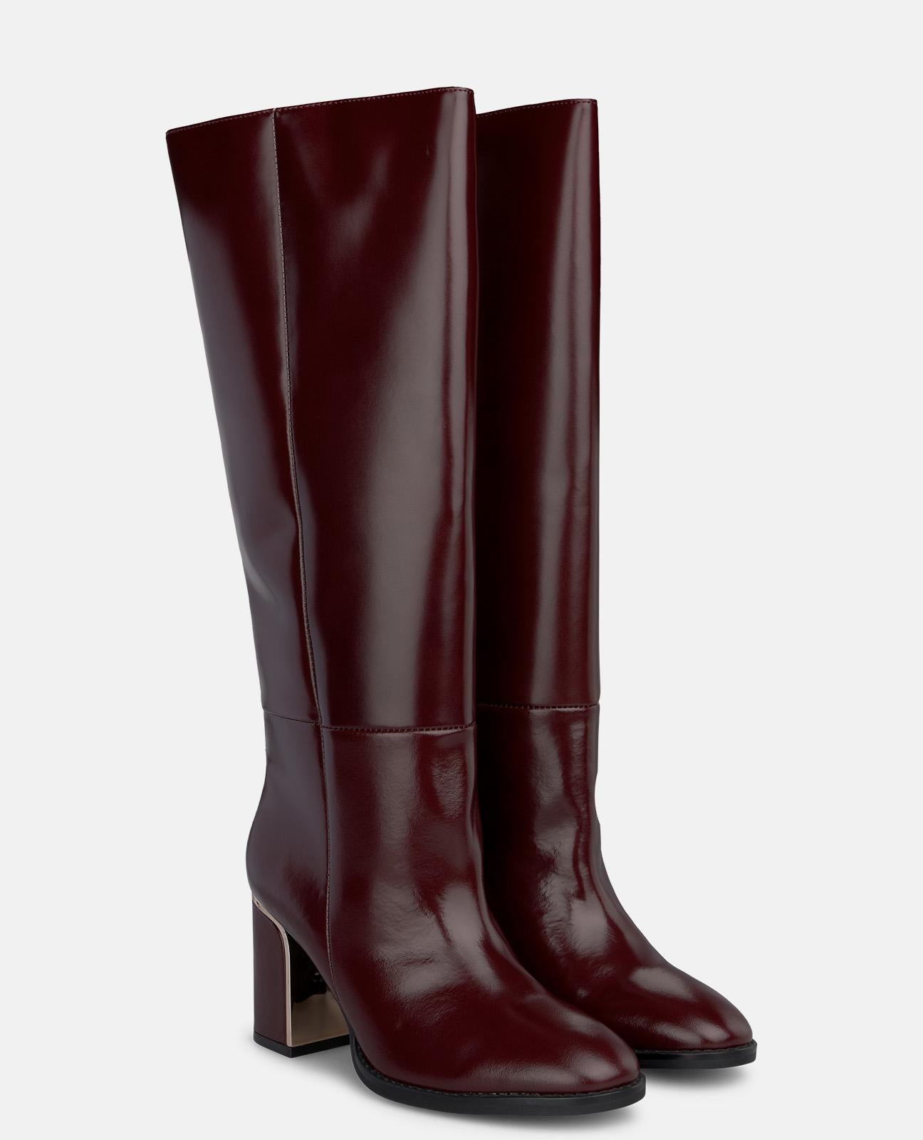 alma-en-pena-stiefel-mit-absatz-bordeaux-nappaleder-8-cm-blockabsatz image 2