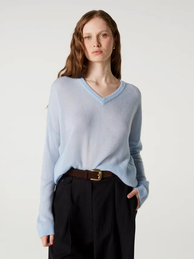absolut-angelica-kaschmirpullover-damen-v-ausschnitt-oversize-hellblau-leichtkas image 1