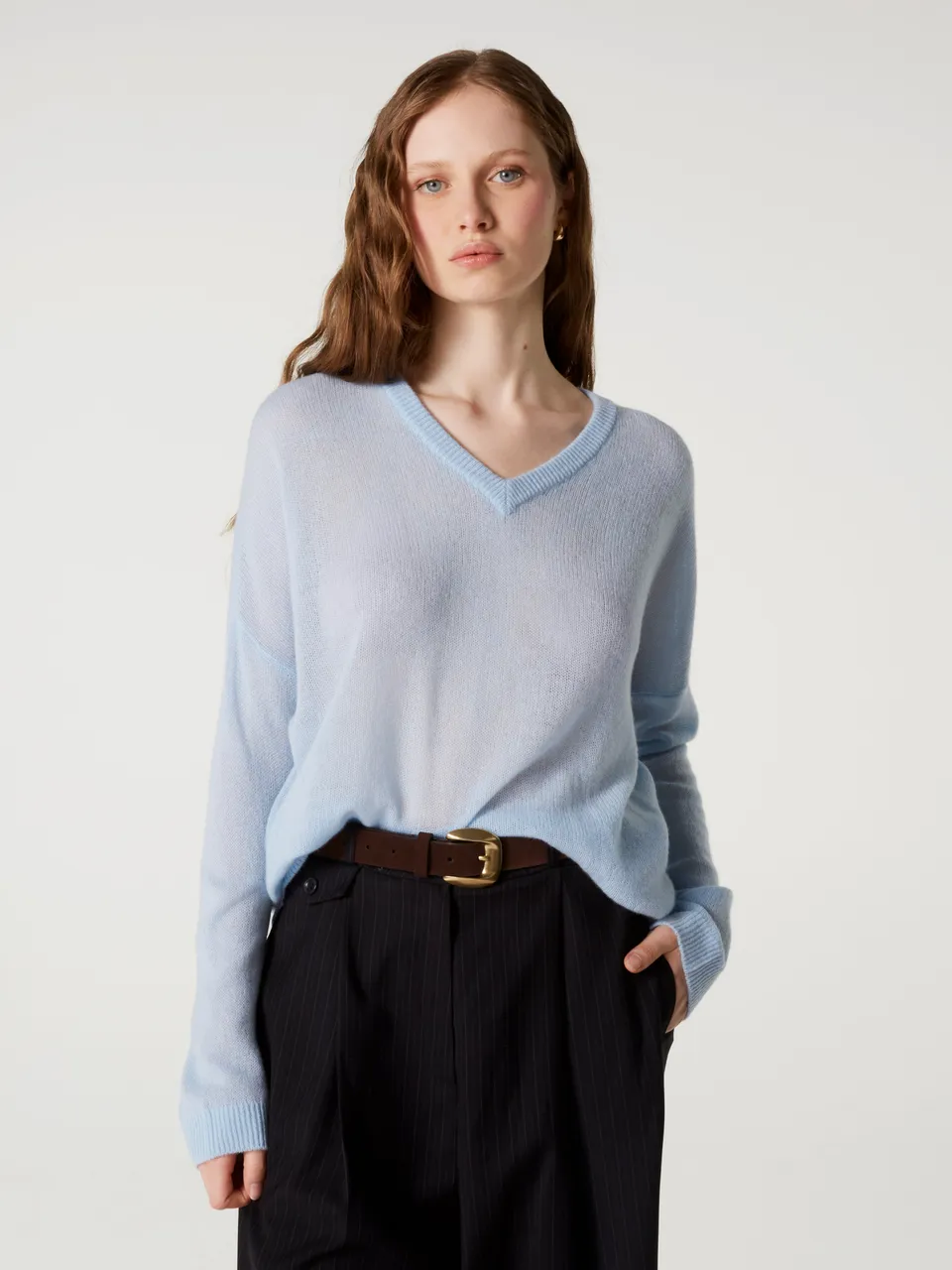absolut-angelica-kaschmirpullover-damen-v-ausschnitt-oversize-hellblau-leichtkas image 1