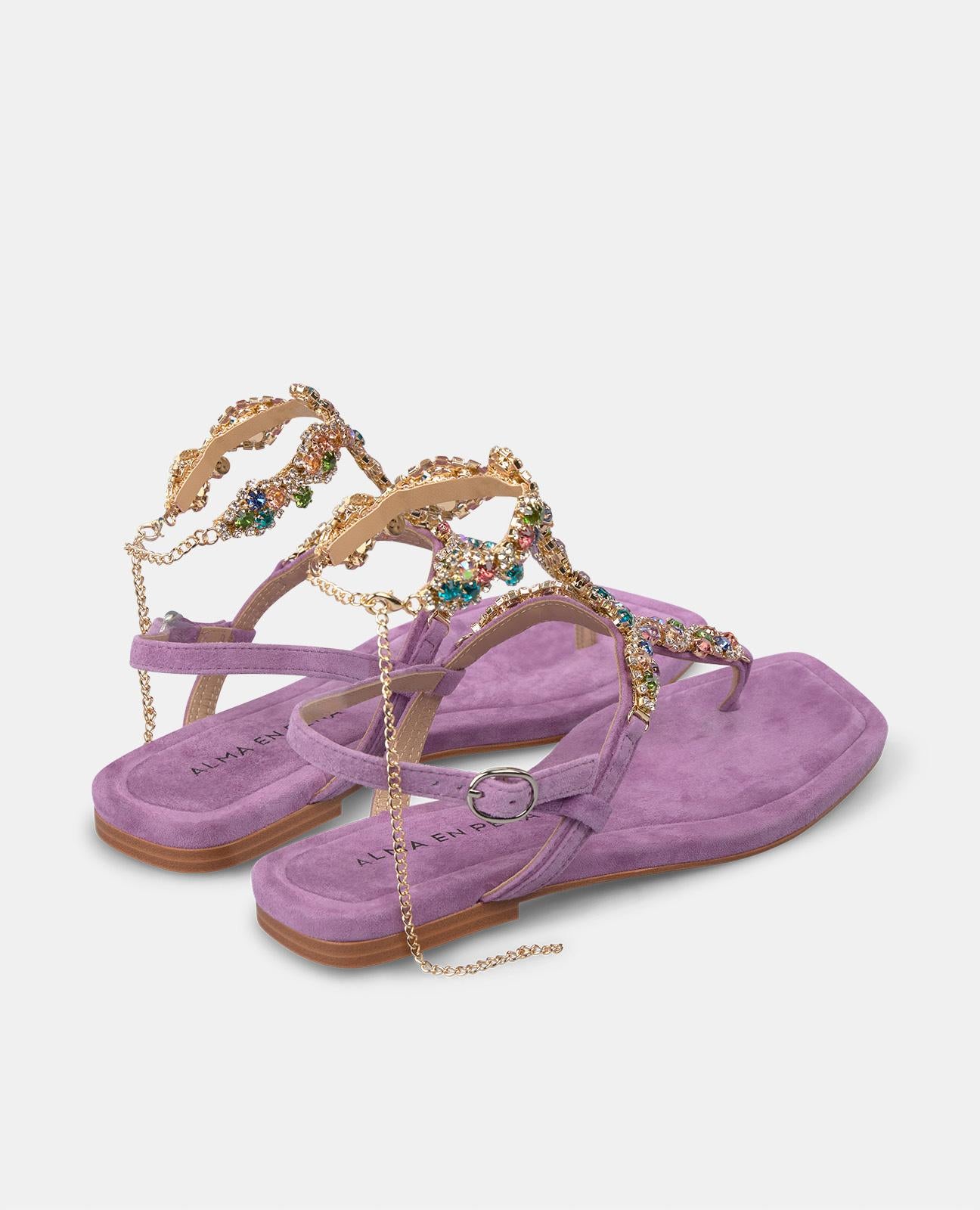 alma-en-pena-flache-strass-sandale-violett-square-toe-schnalle-1-cm image 3