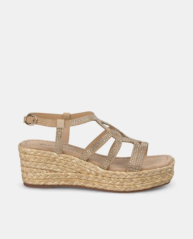 alma-en-pena-keilsandalette-arena-5-cm-mit-glitzer-riemen image 1