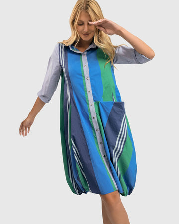 alembika-ocean-stripe-wonderful-dress-kleid-marine image 3