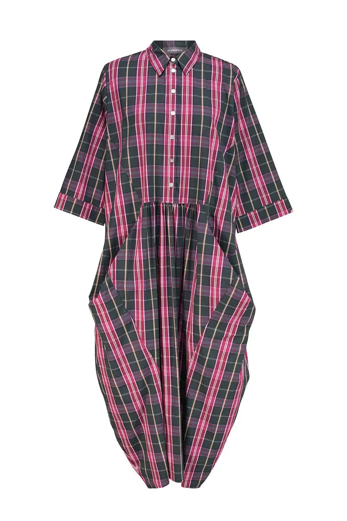 alembika-the-everything-dress-plaid-hemdblusenkleid-rosa image 1
