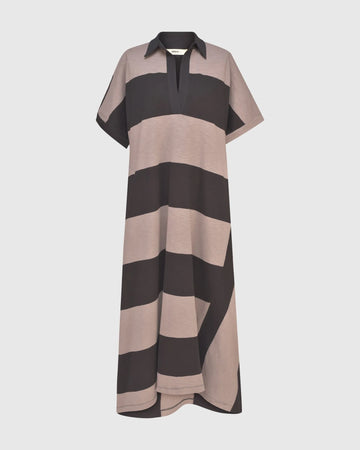 alembika-urban-marci-rugby-stripe-maxi-dress-ash-black image 5