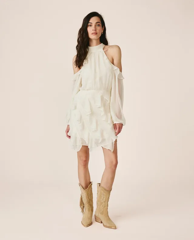alma-en-pena-neckholder-minikleid-wei-es-chiffonkleid image 1