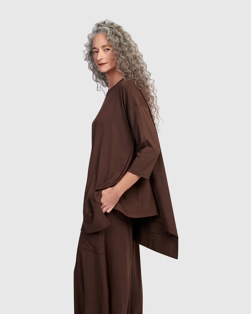 alembika-essential-oversized-trapeze-top-umber image 1