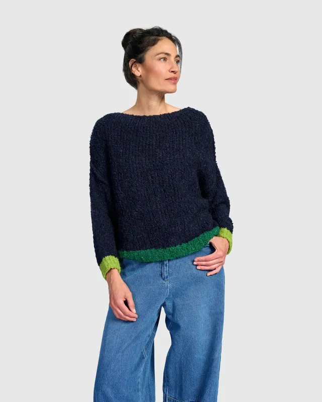 alembika-riff-boucle-pullover-midnight image 1