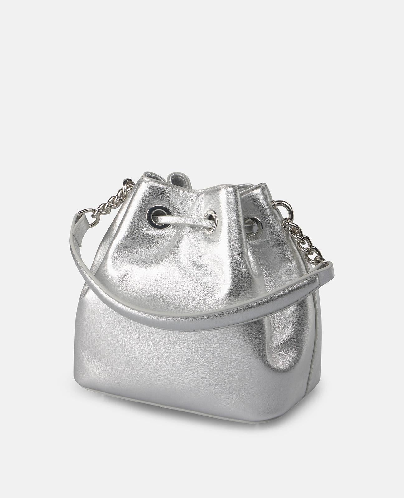 alma-en-pena-candy-tasche-leder-silber-mit-griff image 4