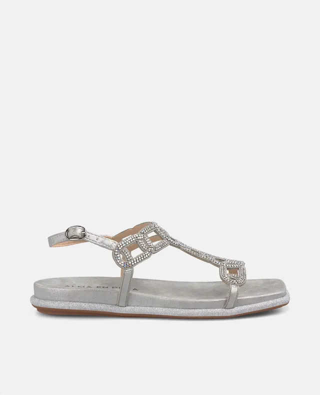 alma-en-pena-strass-riemen-flatsandalette-silber-2-cm image 1