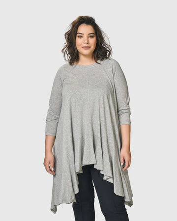 alembika-urban-spice-of-life-hi-lo-trapeze-top-grey-tunika image 3