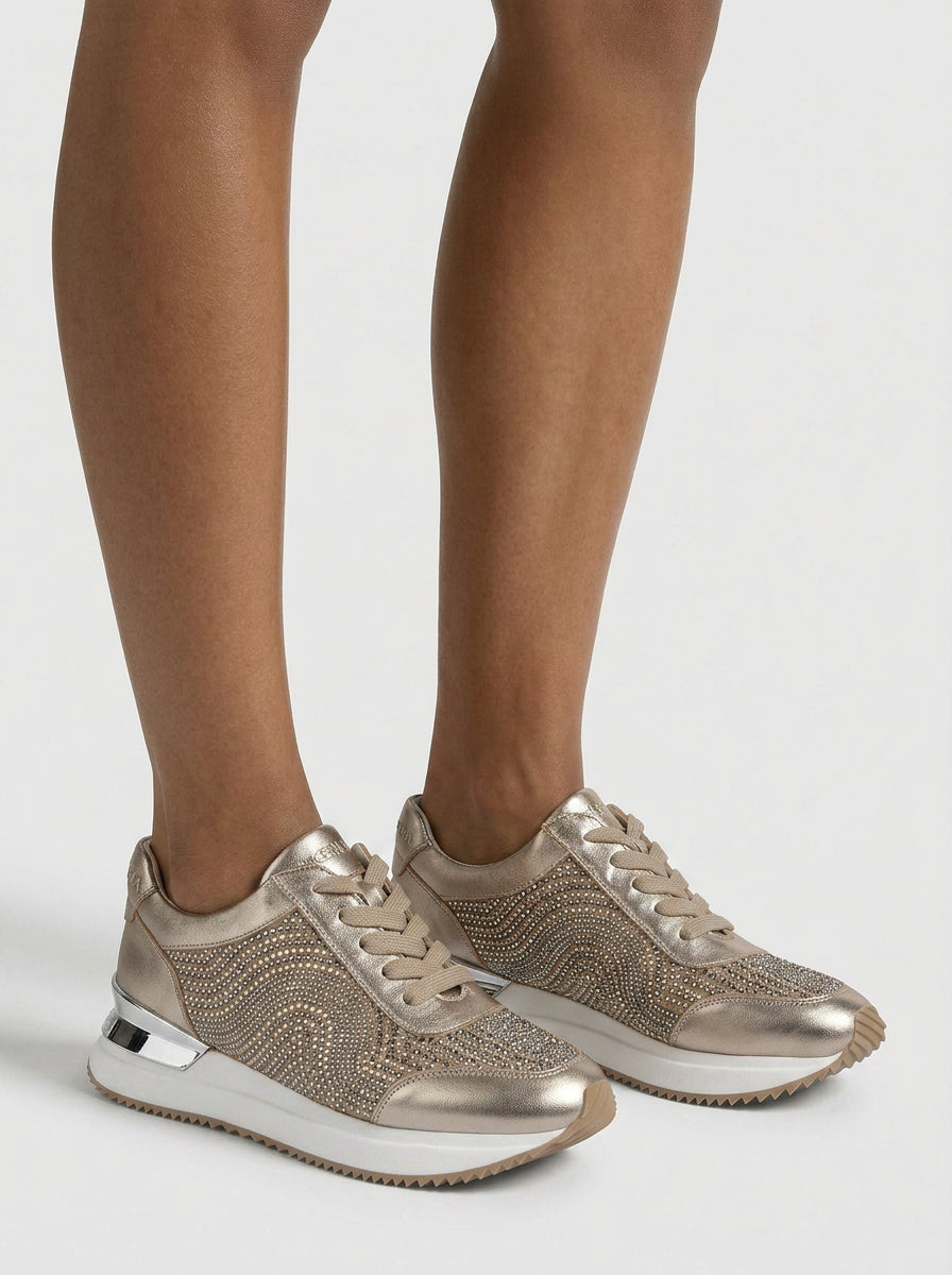alma-en-pena-metallic-sneakers-bronze-strass-4-cm image 5