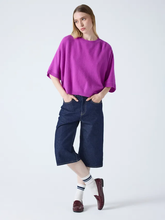 absolut-bettina-kaschmir-poncho-pullover-damen-rundhals-purple-neon image 1