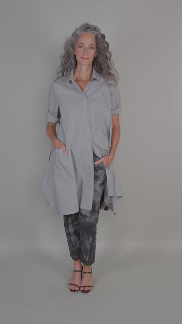 alembika-bars-button-down-tunika-shirt-stripe image 3