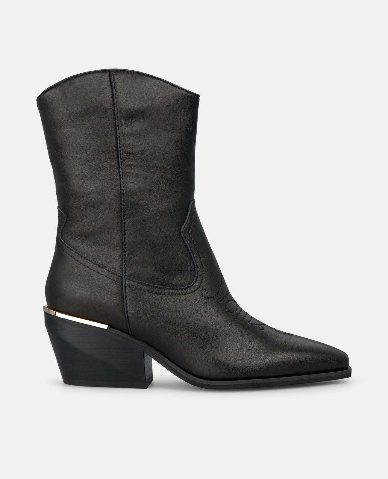 alma-en-pena-alfa-63977-cowboy-stiefelette-nappa-schwarz-6-5-cm-absatz image 1