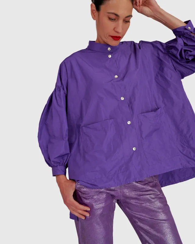 alembika-essential-taffeta-puff-shirt-amethyst-bluse image 1