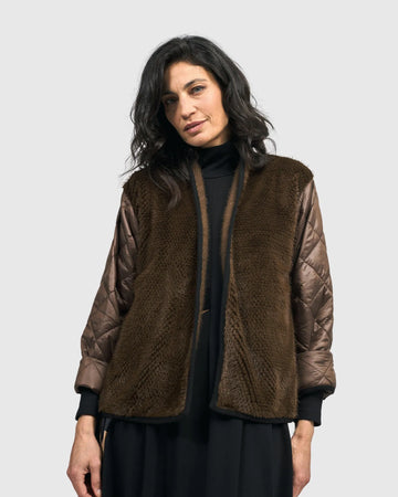 alembika-bonbon-jacke-chocolate-kunstfell-steppjacke-aj702c image 3