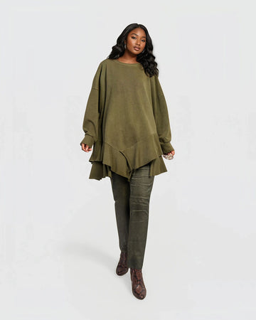 alembika-urban-sahara-oversize-top-olive image 4