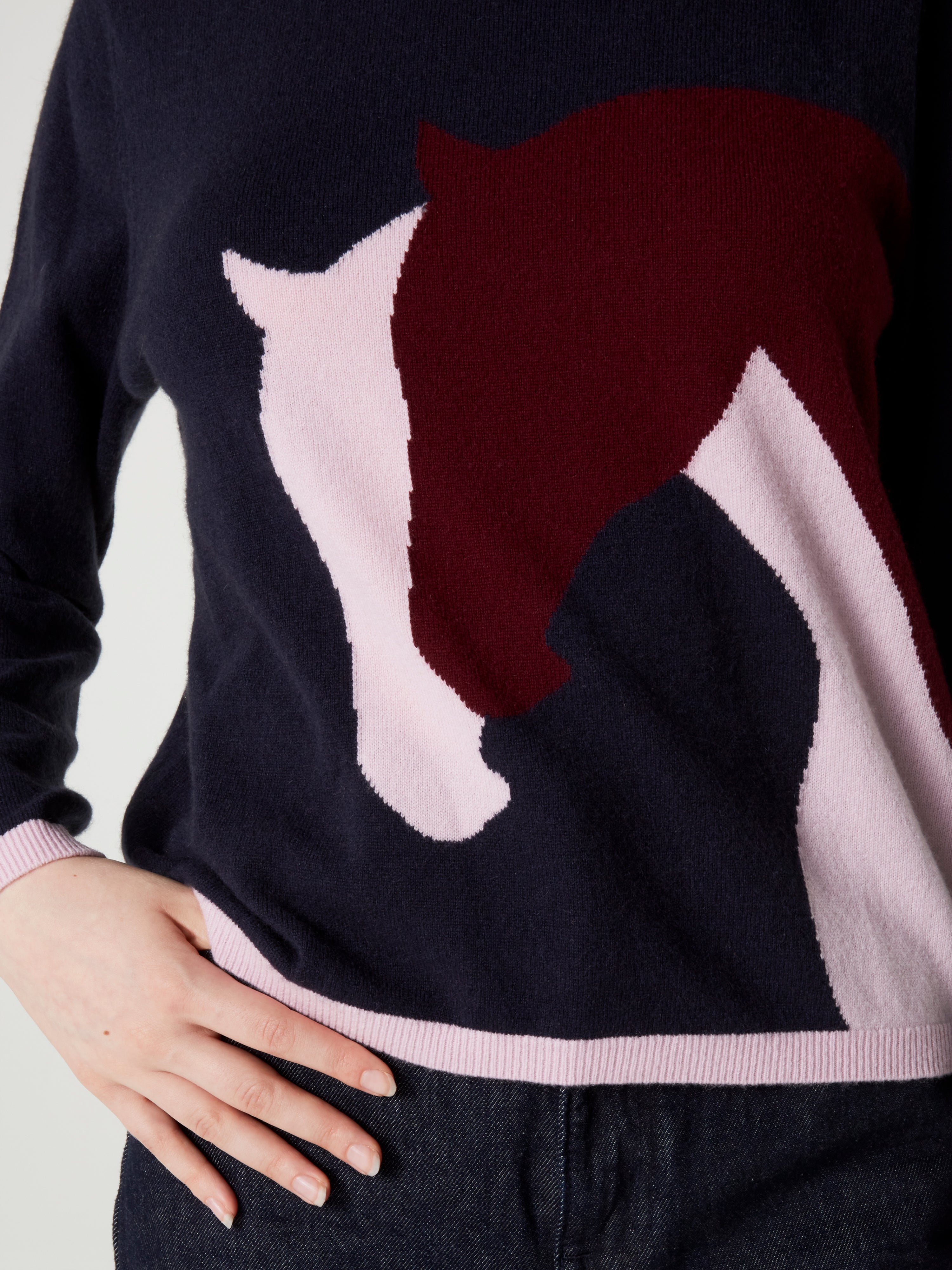absolut-cashmere-pullover-haras-damen-pullover-aus-100-kaschmir-rundhals-navy image 3