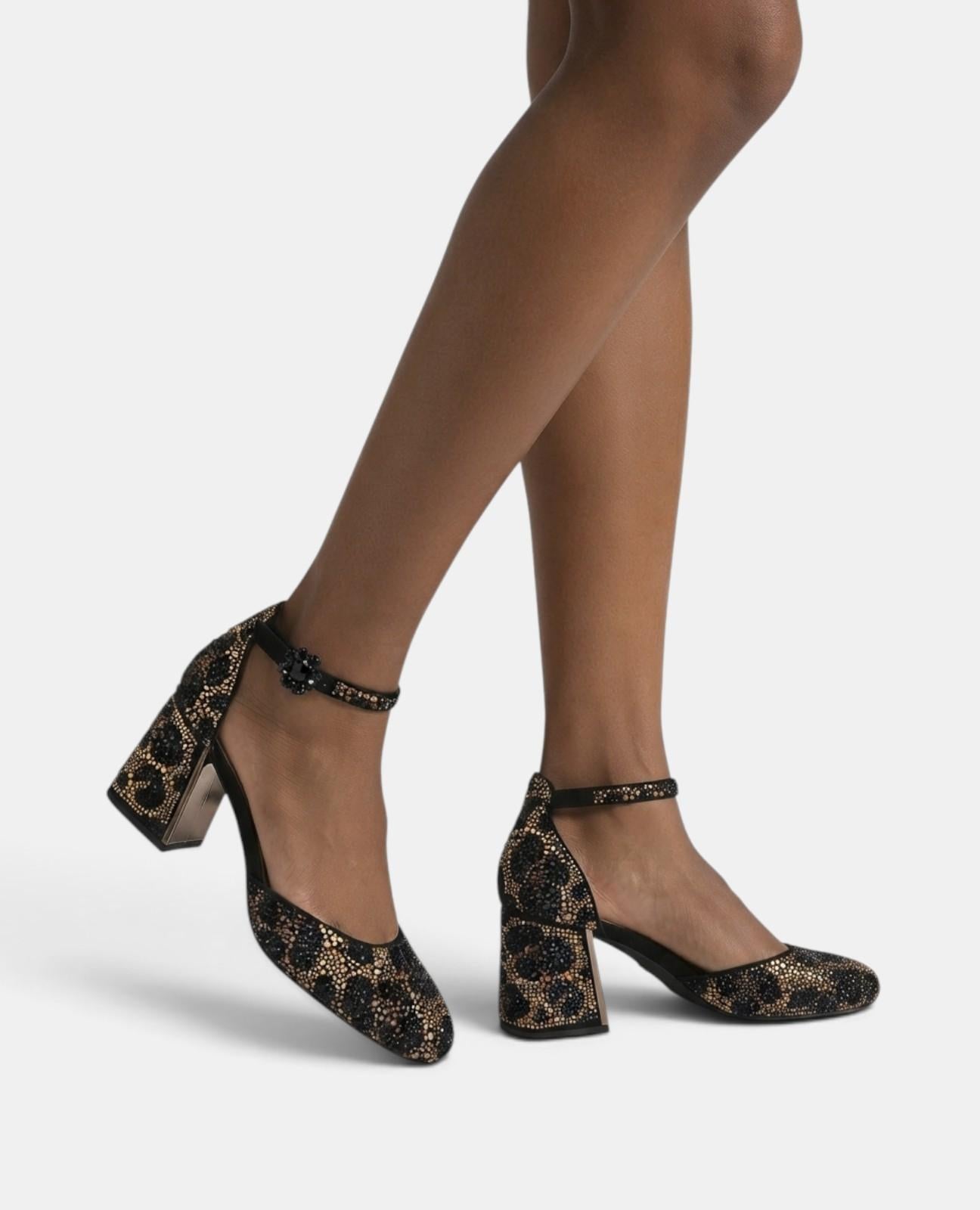 alma-en-pena-animal-print-pumps-schwarz-7-cm-strass image 5