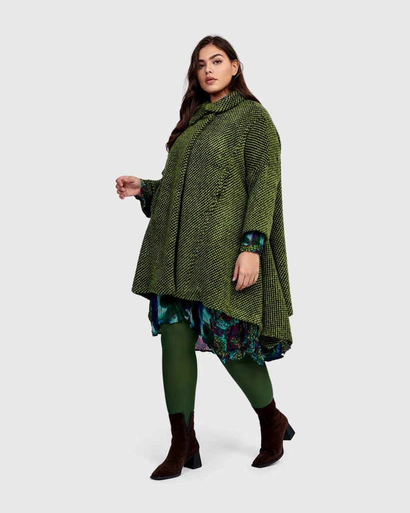 alembika-dupont-overcoat-green-damen-strickmantel-mit-u-kante image 1