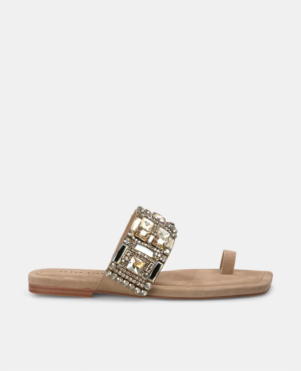 alma-en-pena-square-toe-beaded-sandal-damen-sandale-arena-1-cm image 1