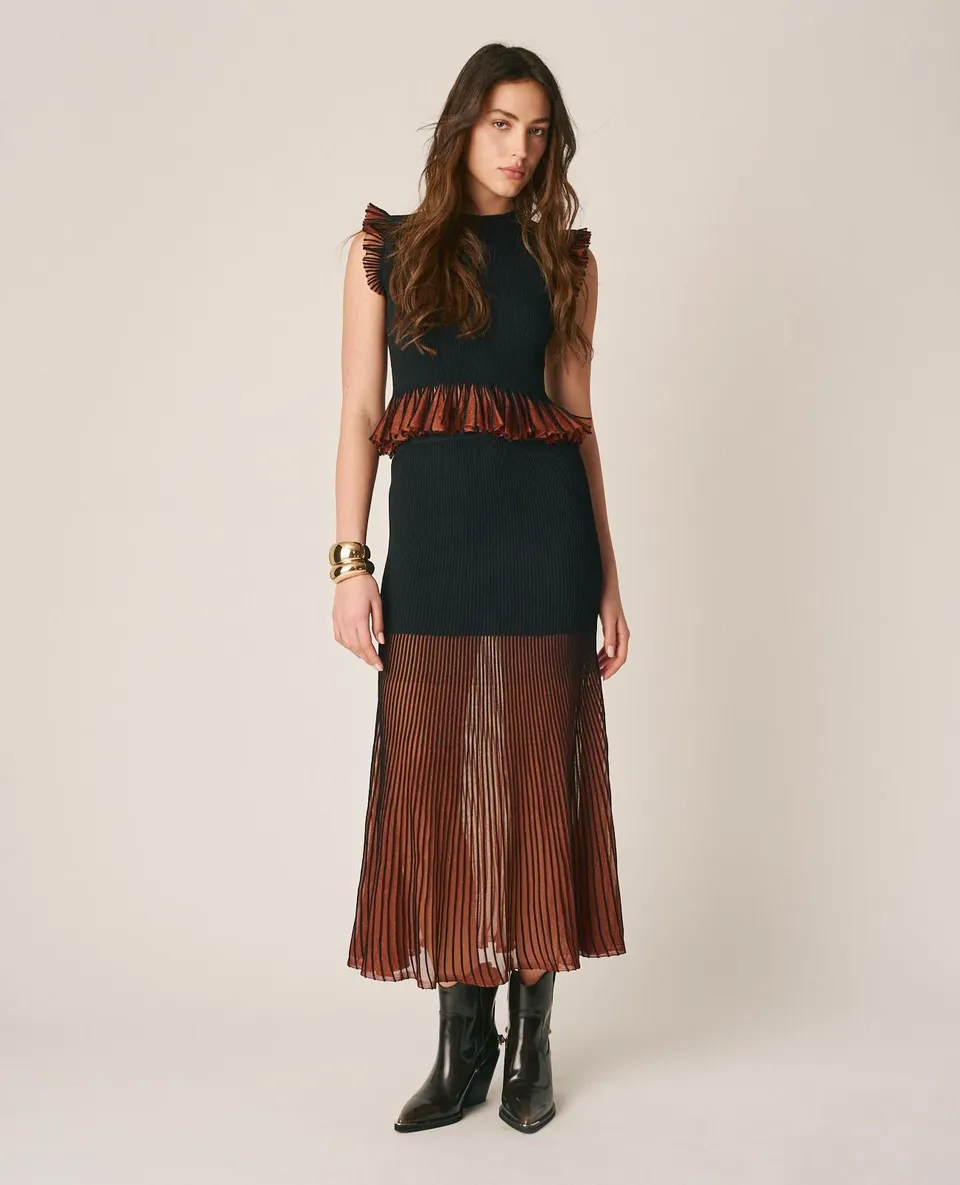 alma-en-pena-midi-rock-schwarz-semi-transparenter-r-schenrock-metallisch image 1