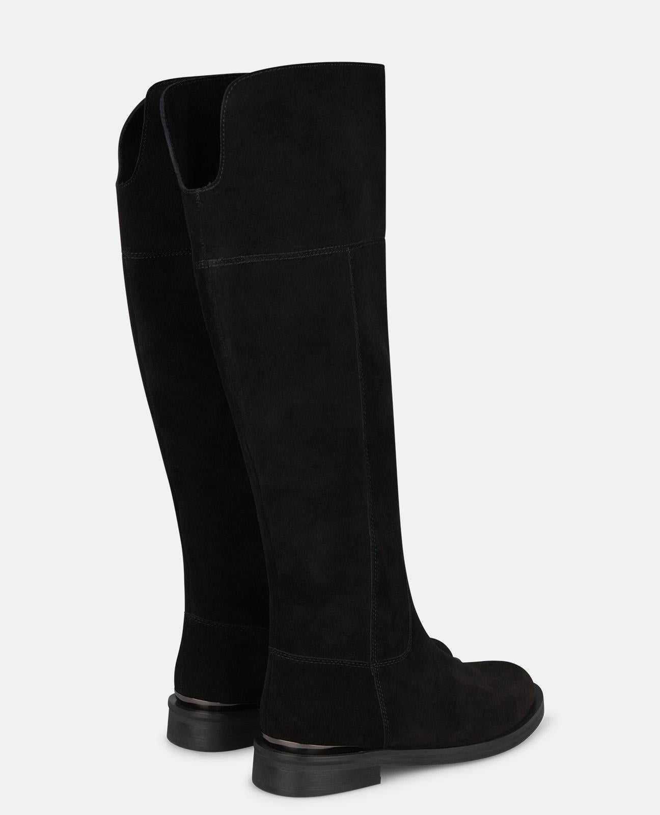 alma-en-pena-flat-suede-stiefel-schwarz-3-cm-absatz image 3