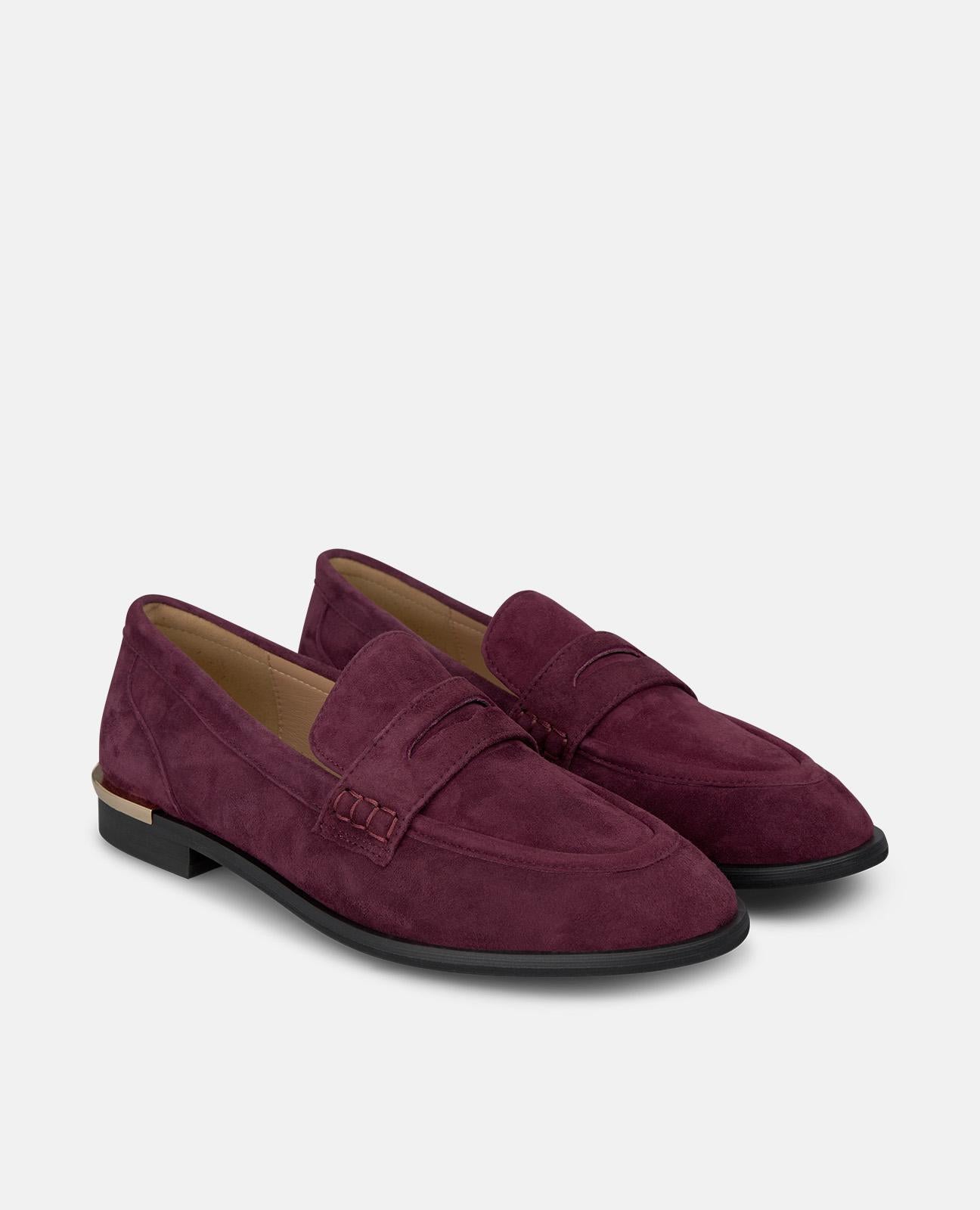 alma-en-pena-loafer-aus-veloursleder-bordeaux-2-cm image 2