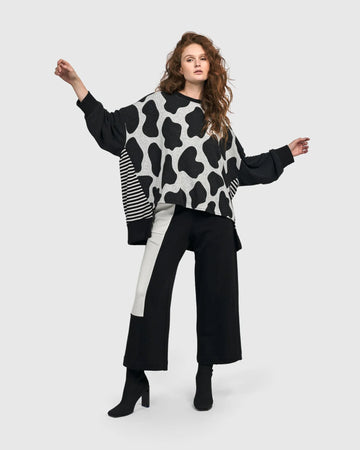 alembika-urban-metamorph-top-mix-gemustertes-langarm-top-mit-hi-lo-saum image 3