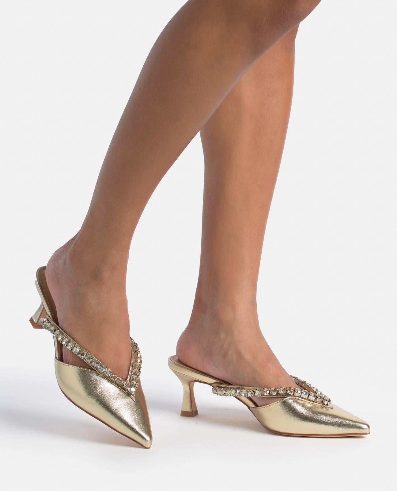 alma-en-pena-kitten-heeled-shoe-mules-gold-6-cm-mit-strass image 4