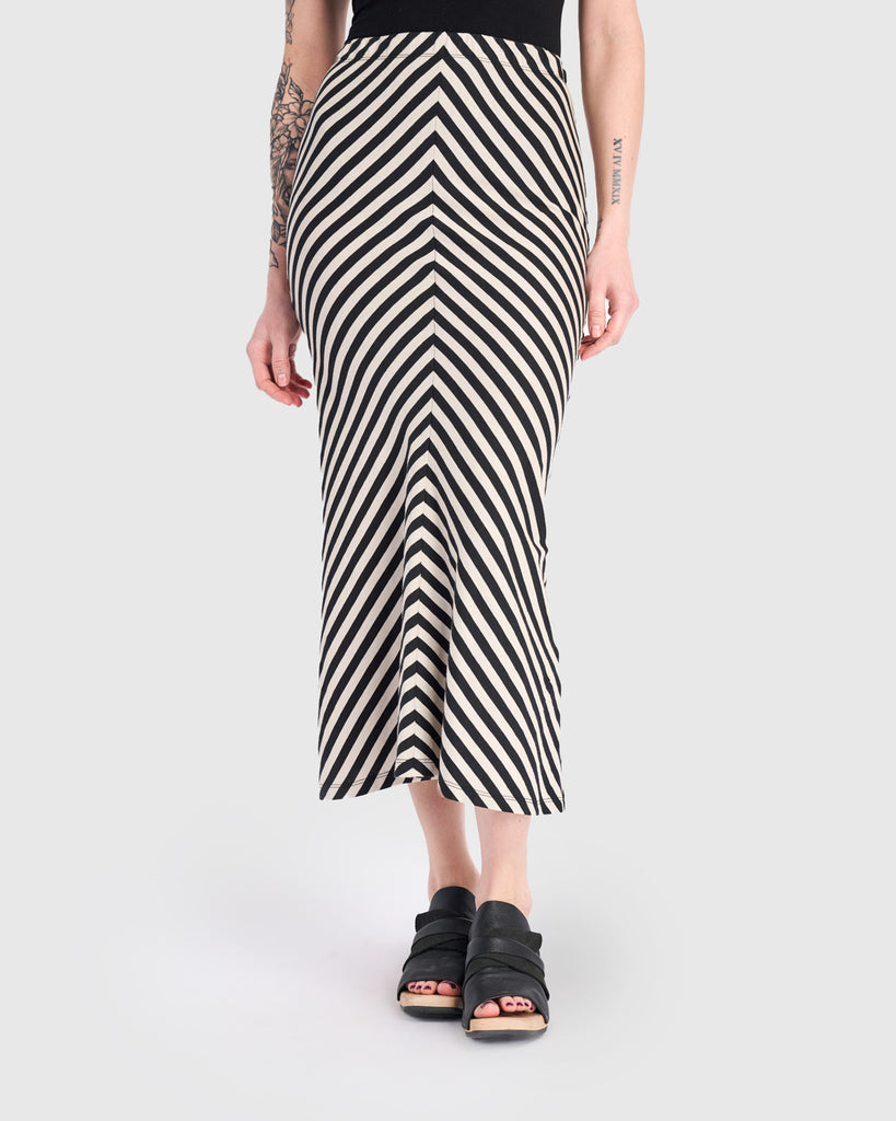 alembika-urban-stretch-bleistiftrock-streifen-mid-calf-jerseyrock image 1
