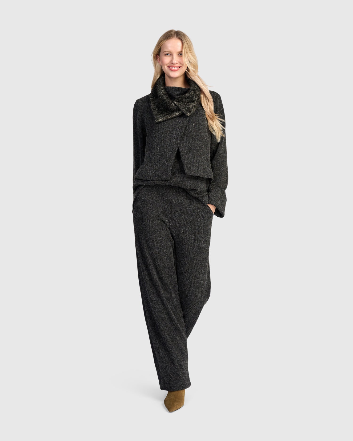 alembika-urban-marl-knit-straight-pants-shadow-gerade-fleece-hose image 6