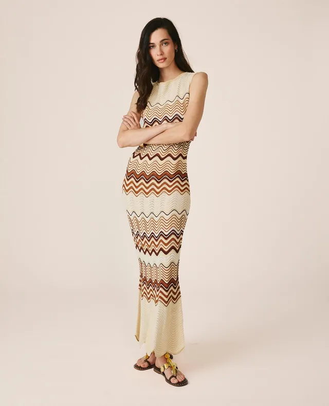 alma-en-pena-rmelloses-strick-maxikleid-caramelo image 1