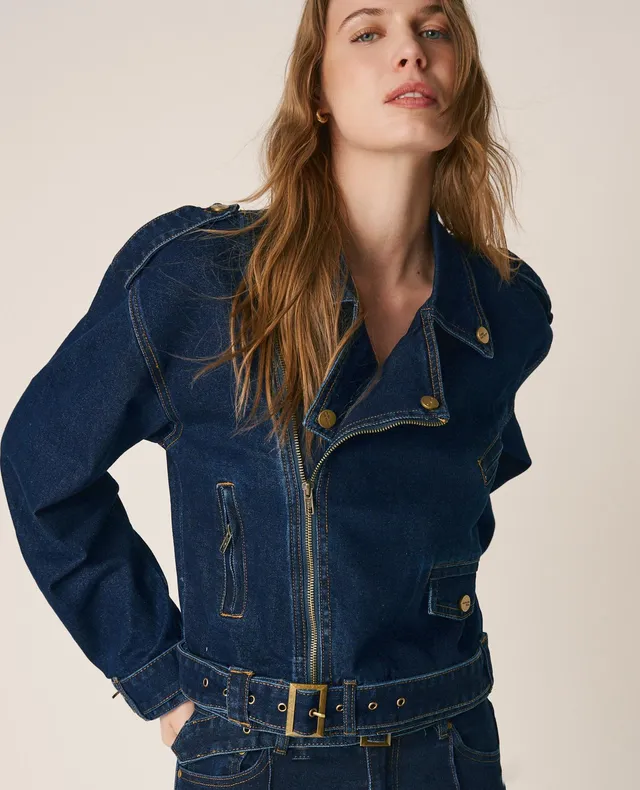 alma-en-pena-bikerjacke-denim-dunkelblau-mit-elasthan image 1