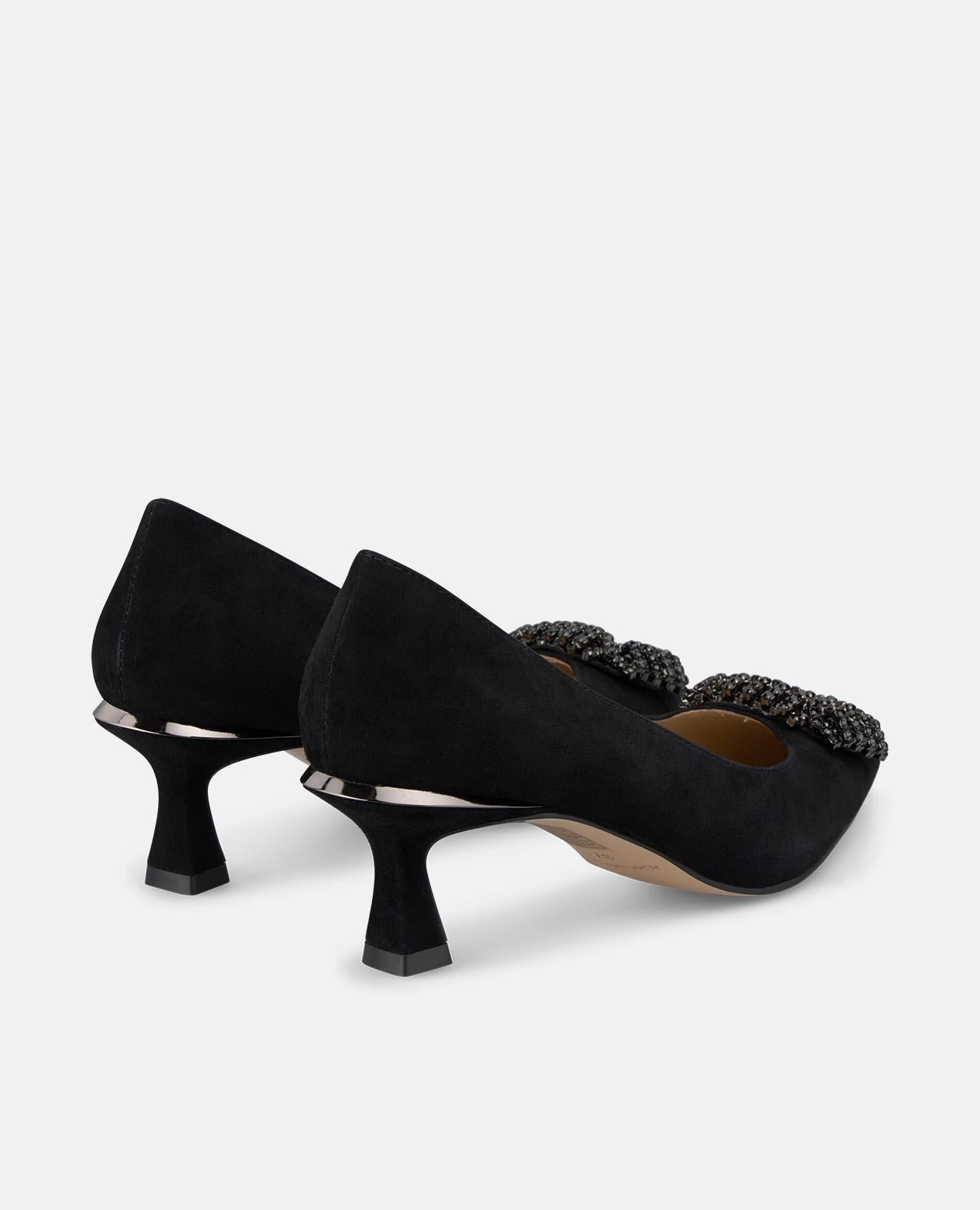 alma-en-pena-pumps-mit-eckiger-strass-brosche-schwarz-6-cm image 3