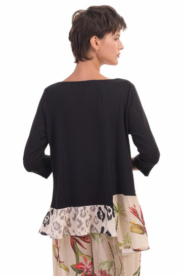 alembika-cat-peplum-jersey-top-paradise-schwarz image 2