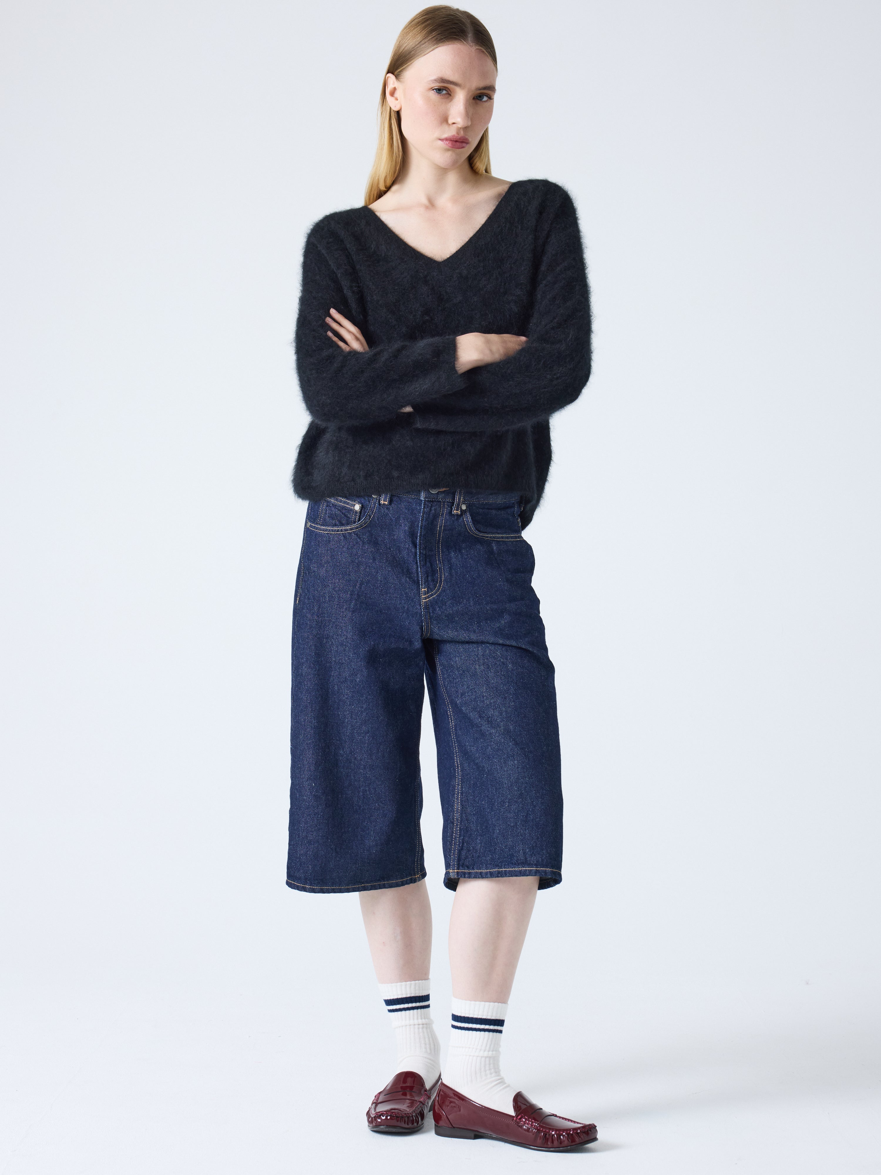 absolut-soeli-damen-kaschmirpullover-v-ausschnitt-oversize-schwarz image 2