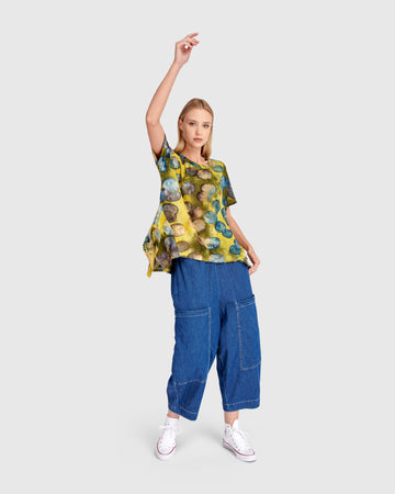 alembika-wild-winds-flounce-tee-gold-ocean-dots image 2
