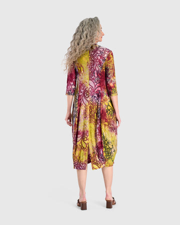 alembika-confetti-cocoon-dress-damen-kleid-raspberry-gold image 7