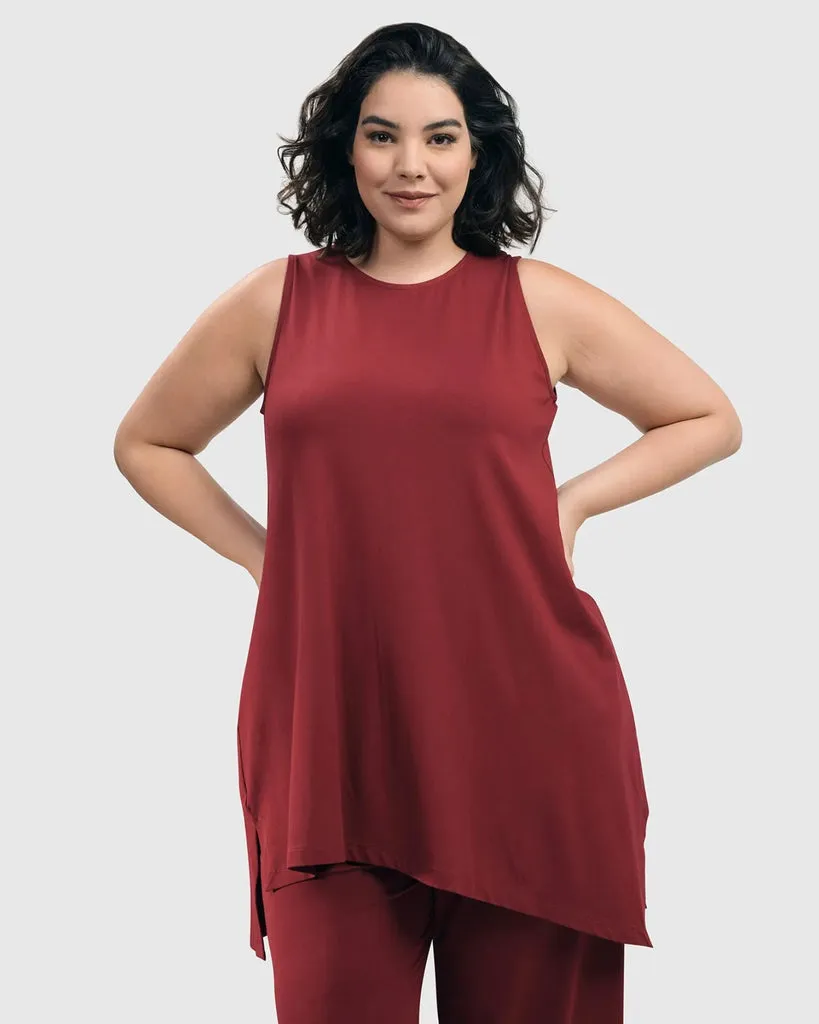 alembika-essential-sleeveless-tunic-top-plum-damen-tunika image 1