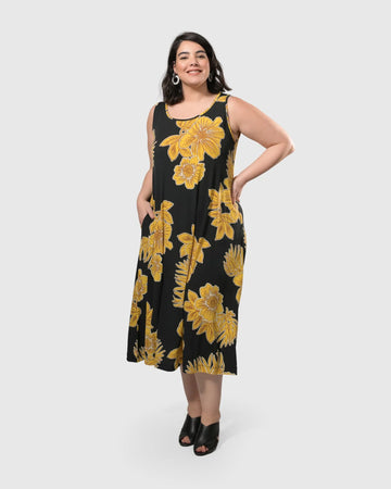 alembika-molokai-rmelloses-swing-maxikleid-gold image 2