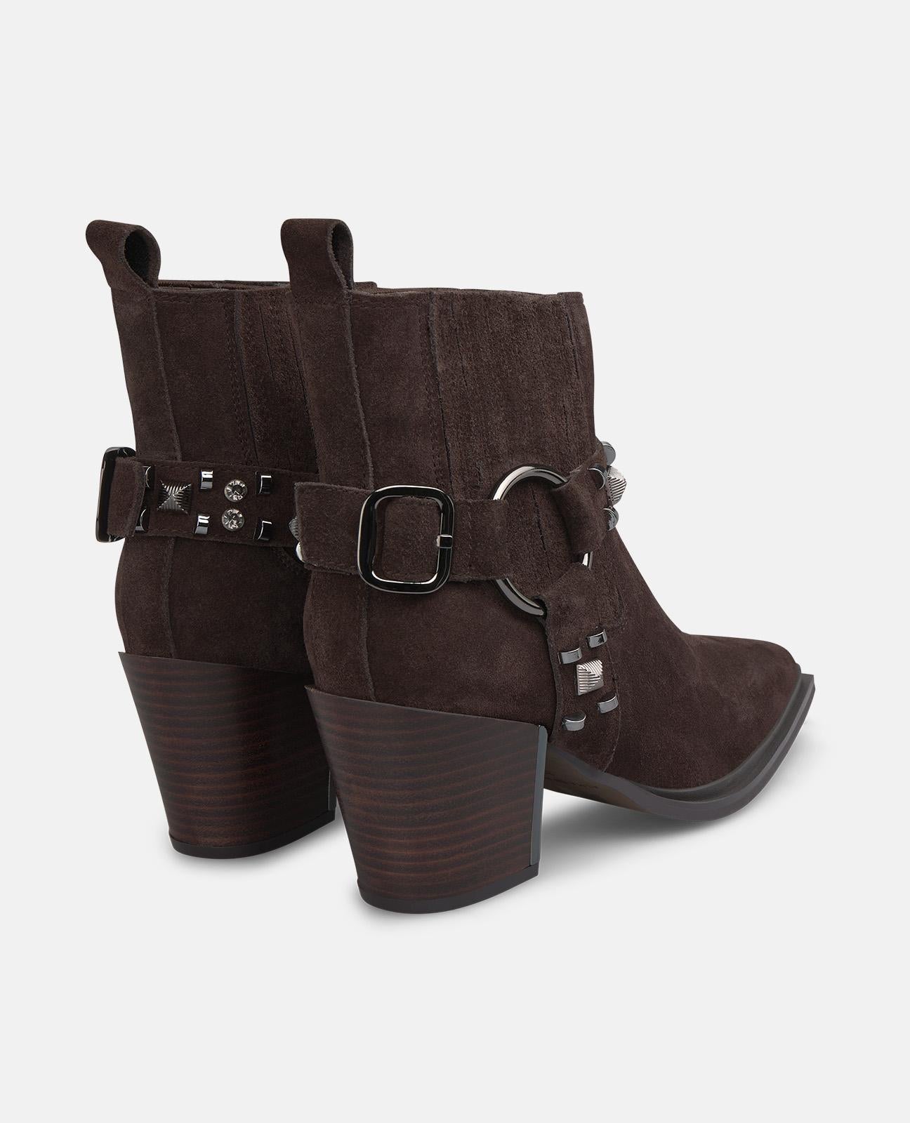 alma-en-pena-stiefelette-mit-nieten-8-cm-braun-spitz image 3