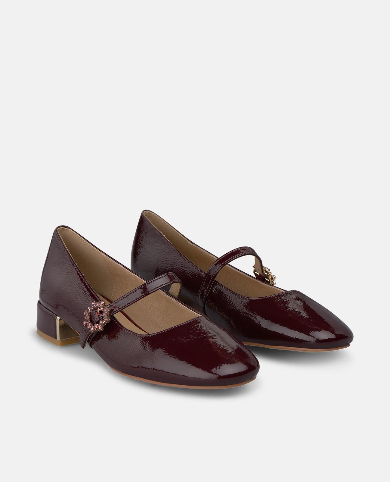 alma-en-pena-patent-leather-flats-lack-ballerinas-bordeaux image 2