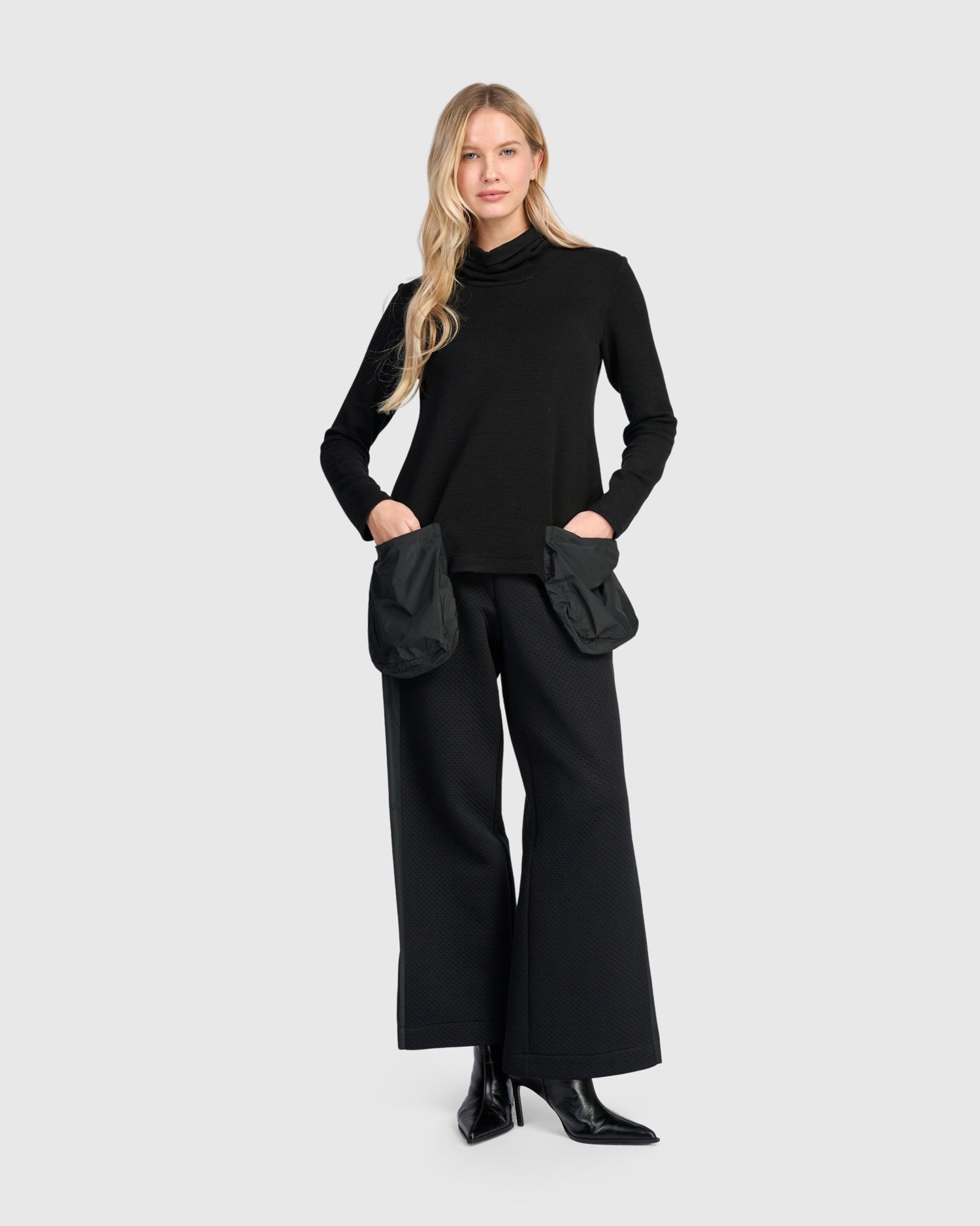 alembika-urban-dimpled-straight-pants-black-gerade-hose-mit-high-rise image 7