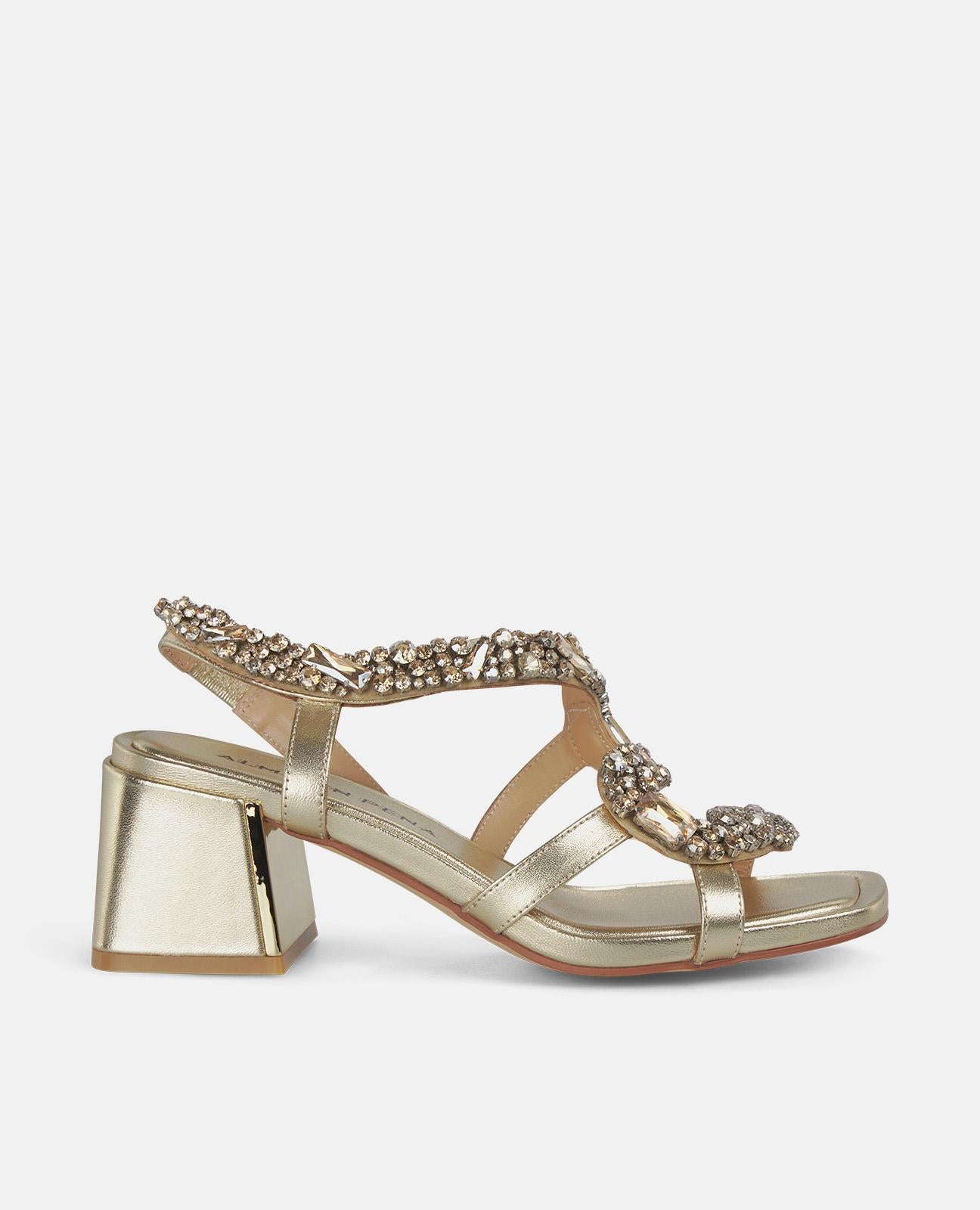 alma-en-pena-60751-snake-high-heel-sandale-gold-9-cm-strass image 7