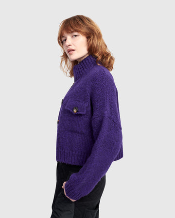 alembika-trucker-cardigan-lila-cropped-strick image 4