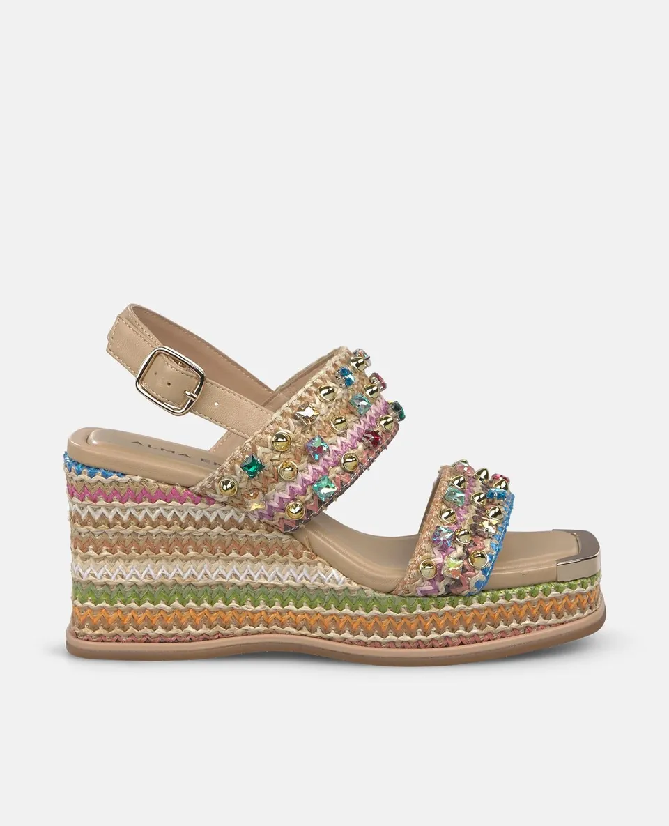 alma-en-pena-esparto-keilsandaletten-multicolor-9-cm image 1