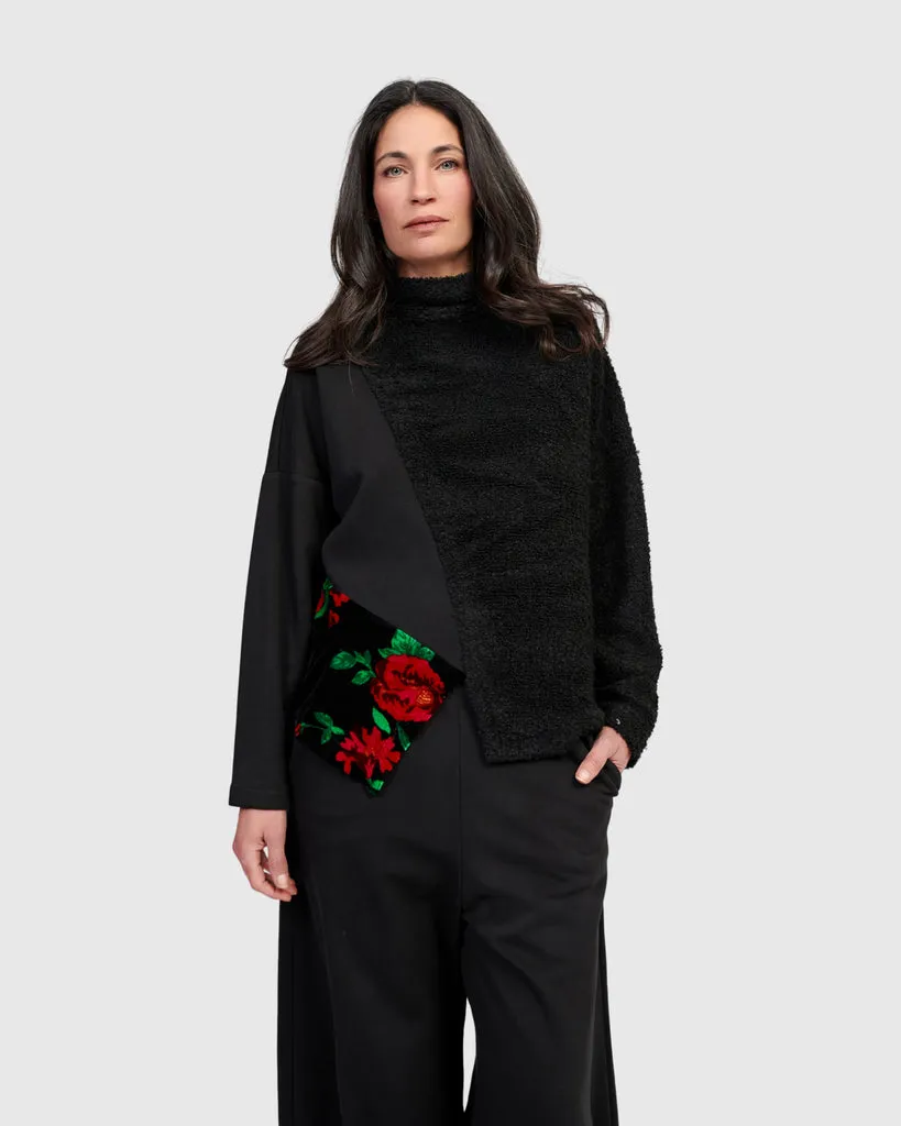 alembika-razzi-boucle-pullover-roses-oversize-jumper image 1