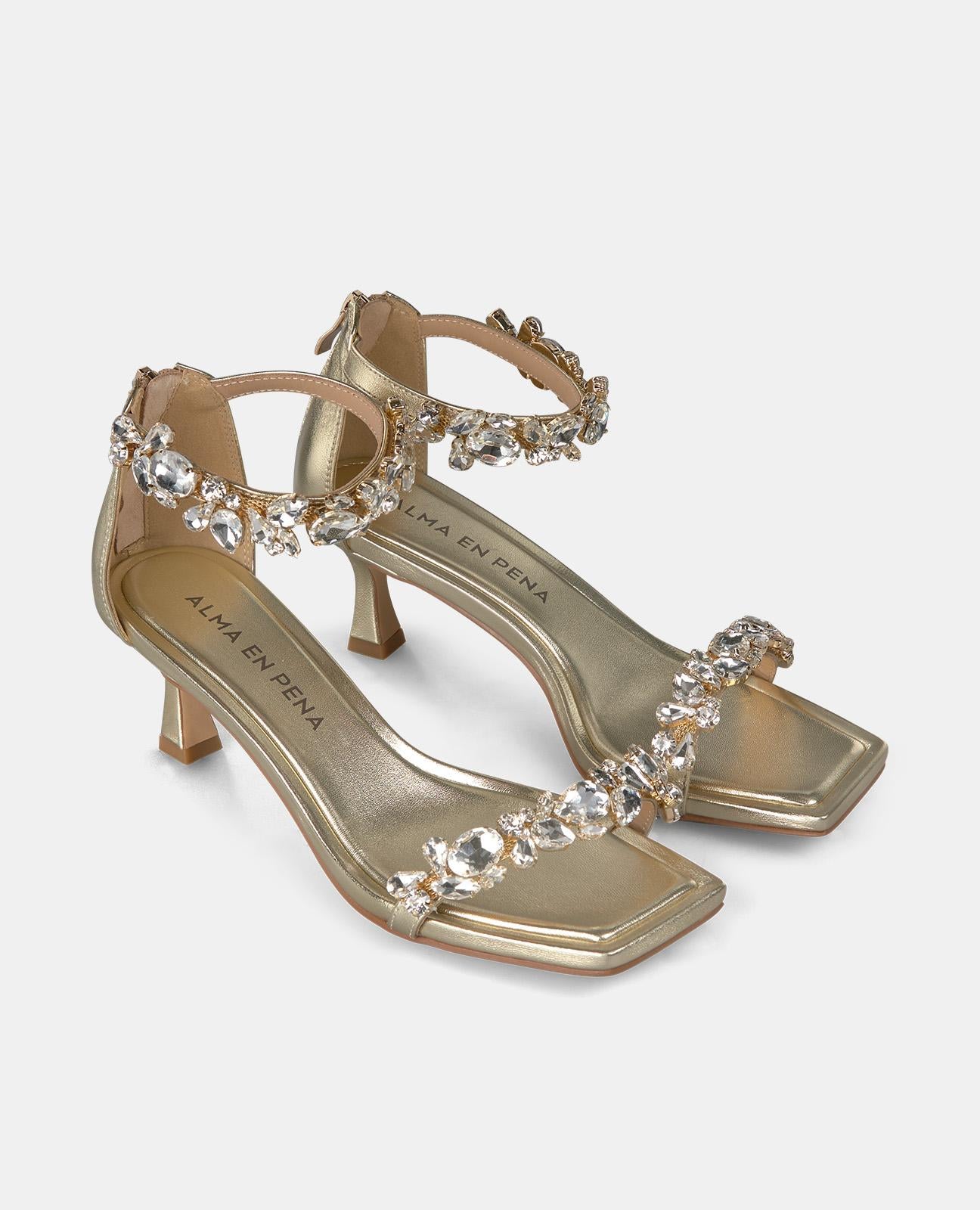 alma-en-pena-mini-heel-sandal-riemchensandalette-gold-6-cm image 3