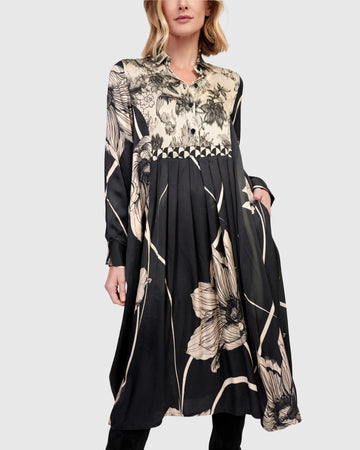 alembika-filigree-babydoll-shirtdress-mix-midi image 4